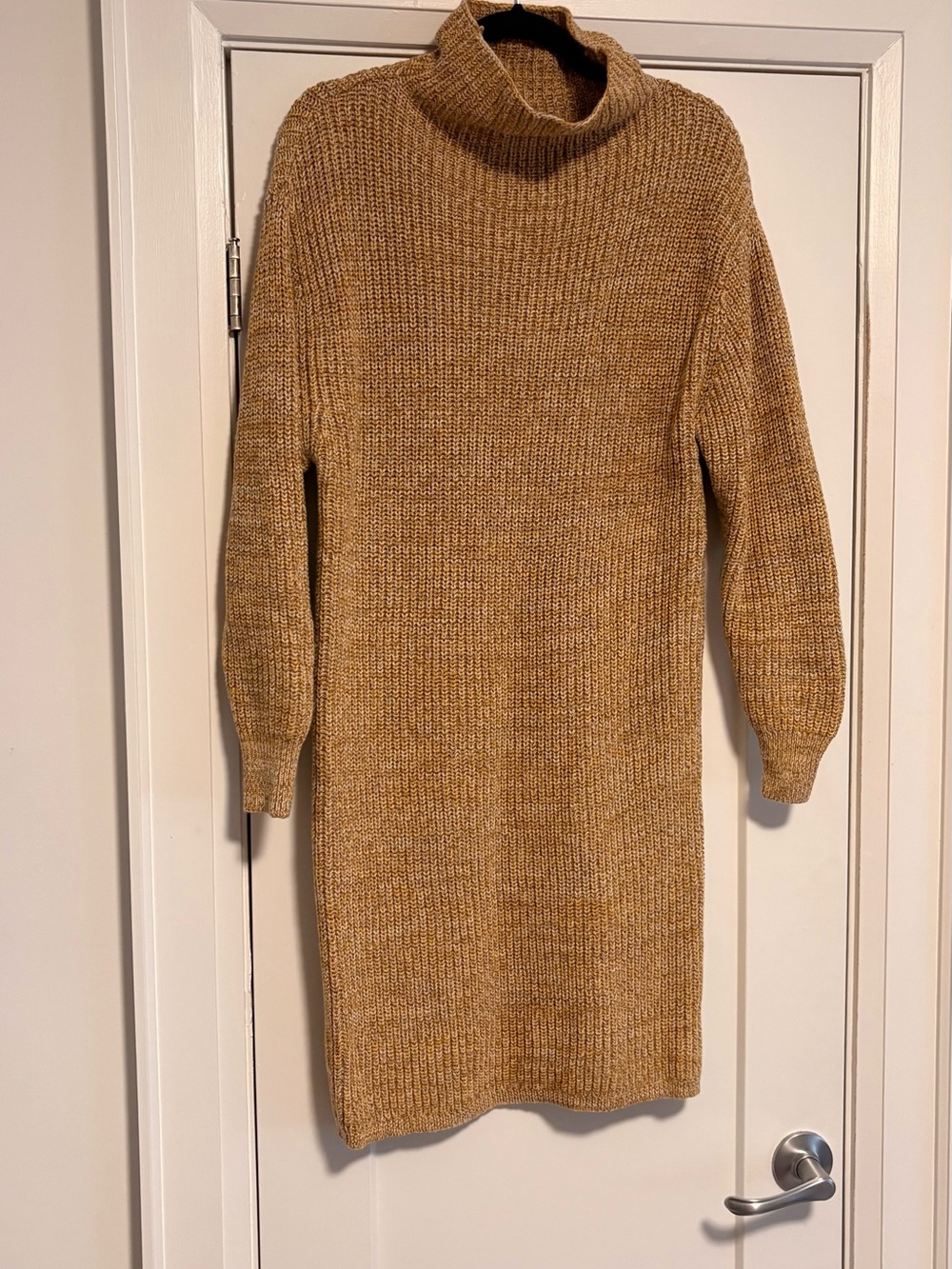 Wilfred Marled Camel-Tone Knit Sweater - S
